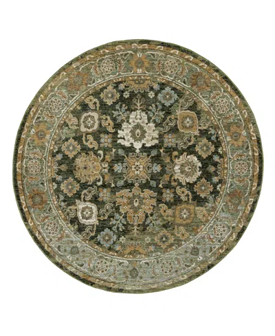 Oriental Weavers Andorra 2417b 7'10"x7'10" Round Area Rug In Green