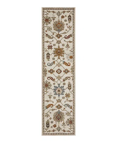 Oriental Weavers Andorra 2419b Runner Area Rug, 2'3 X 8' In Ivory