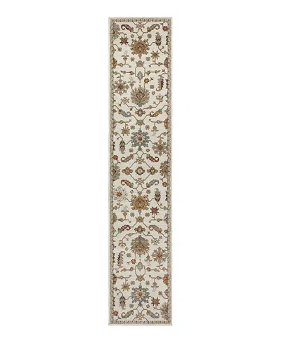 Oriental Weavers Andorra 2419b Runner Area Rug, 2'6 X 12' In Ivory