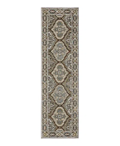 Oriental Weavers Ellington Ell03 Runner Area Rug, 2'3 X 7'6 In Red