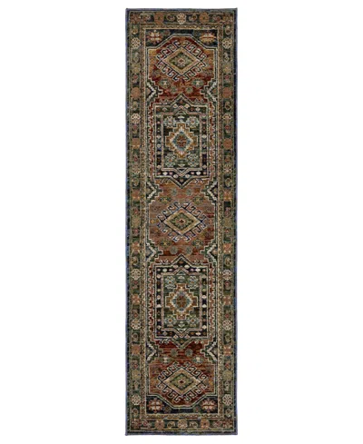 Oriental Weavers Andorra 2442a 2'3"x8' Runner Area Rug In Brown