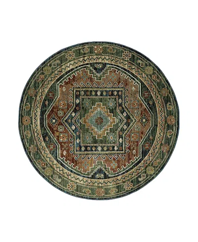Oriental Weavers Andorra 2442a Round Area Rug, 7'10 X 7'10 In Blue