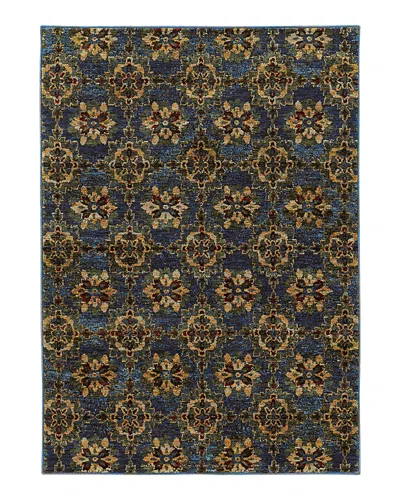 Oriental Weavers Andorra 6883 Area Rug, 1'10 X 3'2 In Blue/gold
