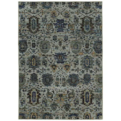 Oriental Weavers Andorra 7120a 5'3"x7'3" Blue And Navy Area Rug