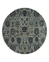 Oriental Weavers Andorra 7120a Round Rug, 7'10 X 7'10 In Blue/navy