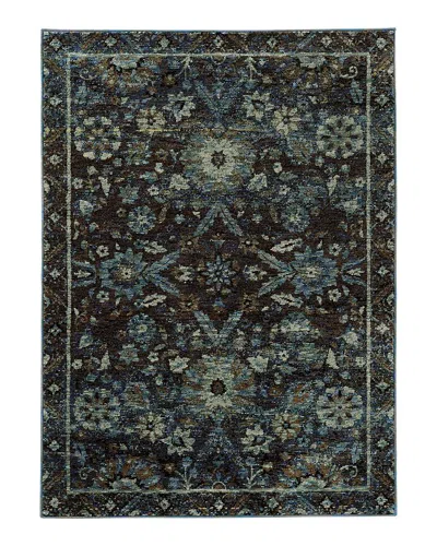 Oriental Weavers Andorra 7124a Area Rug, 5'3 X 7'3 In Navy/blue