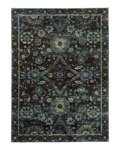 Oriental Weavers Andorra 7124a Area Rug, 6'7 X 9'6 In Navy/blue