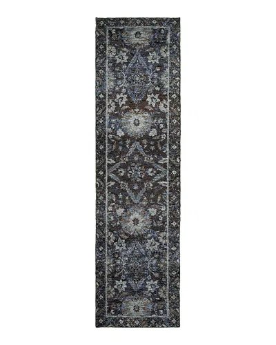 Oriental Weavers Andorra 7124a Runner Rug, 2'6 X 12' In Navy/blue