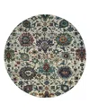 Oriental Weavers Andorra 7129a Round Rug, 7'10 X 7'10 In Stone/multi