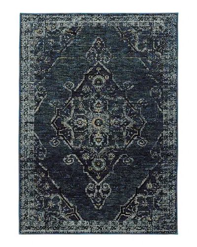 Oriental Weavers Andorra 7135 Area Rug, 1'10 X 3'2 In Blue/blue