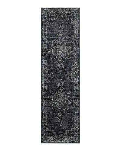 Oriental Weavers Andorra 7135 Runner Rug, 2'6 X 12' In Blue/blue
