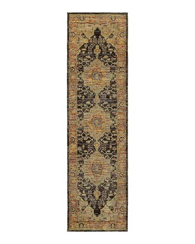 Oriental Weavers Andorra 7138b Runner Rug, 2'6 X 12' In Gold/gray
