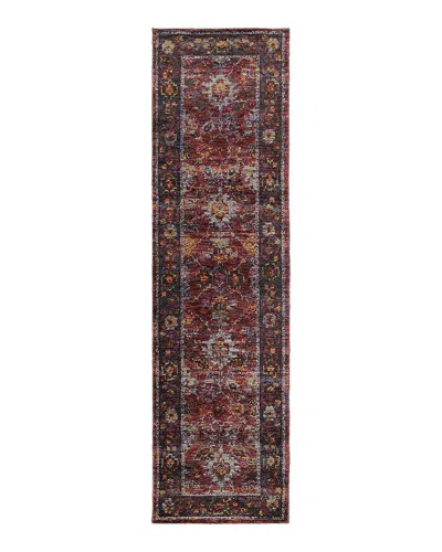 Oriental Weavers Andorra 7153a Runner Rug, 2'6 X 12' In Red/purple