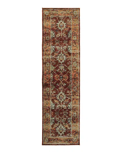 Oriental Weavers Andorra 7154a Runner Rug, 2'6 X 12' In Red/gold