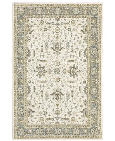 Oriental Weavers Andorra 9537p 6'7"x9'6" Area Rug In White