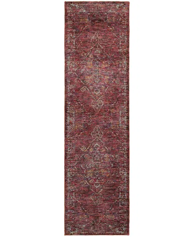 Oriental Weavers Andorra Charlemagne 2'3" X 8' Runner Rug In Red