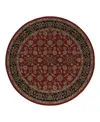 Oriental Weavers Ariana 271c Round Area Rug 8'0 X 8'0 In Red