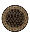 Oriental Weavers Ariana 271d Round Area Rug 6'0 X 6'0 In Black
