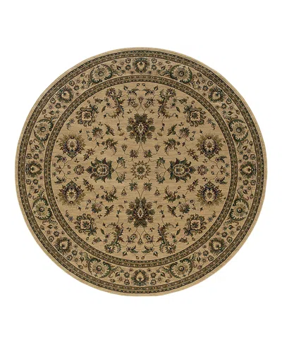 Oriental Weavers Ariana 311i Round Area Rug 8'0 X 8'0 In Brown