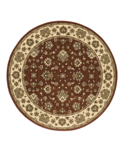 Oriental Weavers Ariana 623v Round Area Rug 6'0 X 6'0 In Brown