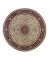 Oriental Weavers Ariana 95j Round Area Rug 8'0 X 8'0 In Brown