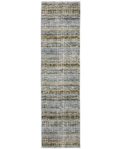 Oriental Weavers Atlas 747b 2'6" X 12' Runner Area Rug In Blue