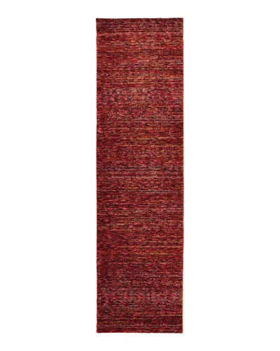 Oriental Weavers Atlas 8033 Runner Rug, 2'3 X 8' In Red/rust