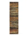 Oriental Weavers Atlas 8037 Runner Rug, 2'3 X 8' In Gold/charcoal