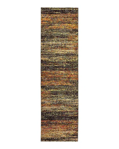 Oriental Weavers Atlas 8037 Runner Rug, 2'3 X 8' In Gold/charcoal