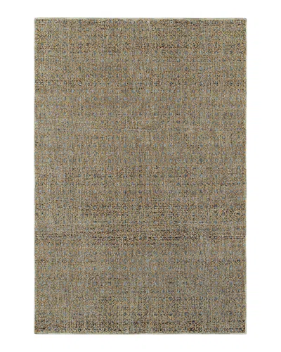Oriental Weavers Atlas 8048 Area Rug, 7'10 X 10'10 In Blue/gold