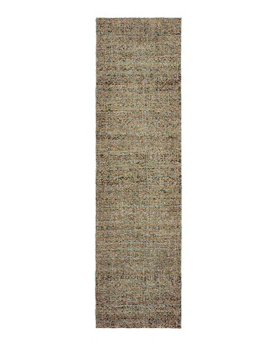 Oriental Weavers Atlas 8048 Runner Rug, 2'3 X 8' In Blue/gold