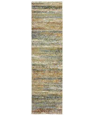 Oriental Weavers Atlas Plains 2'3" X 8' Runner Area Rug In Green
