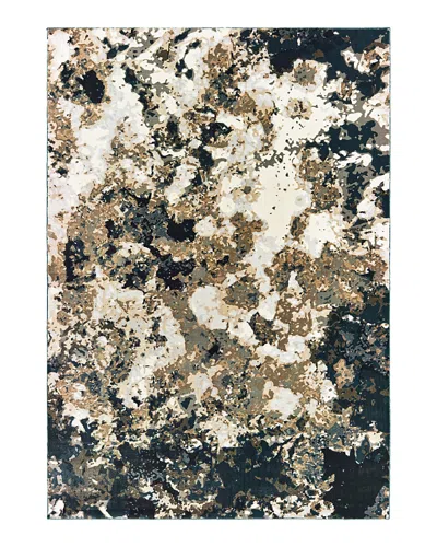 Oriental Weavers Bowen 1808q Area Rug, 3'10 X 5'5 In Navy/gold