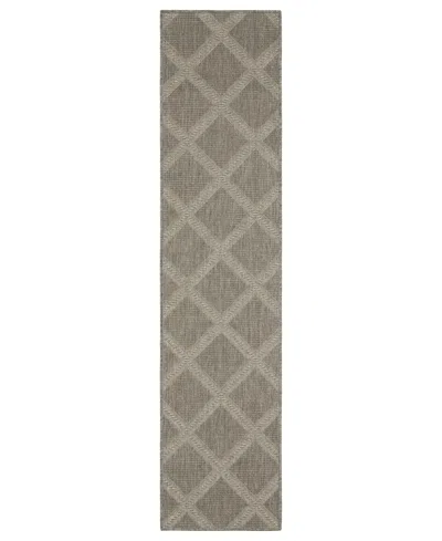 Oriental Weavers Caicos Ca02n 1'10x7'6 Runner Area Rug In Charcoal