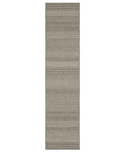 Oriental Weavers Caicos Ca06a 1'10x7'6 Runner Area Rug In Charcoal