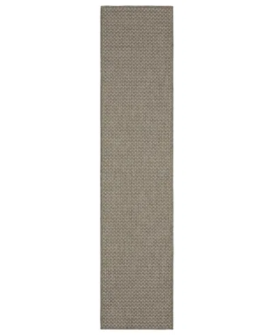 Oriental Weavers Caicos Ca01n 1'10x7'6 Runner Area Rug In Charcoal