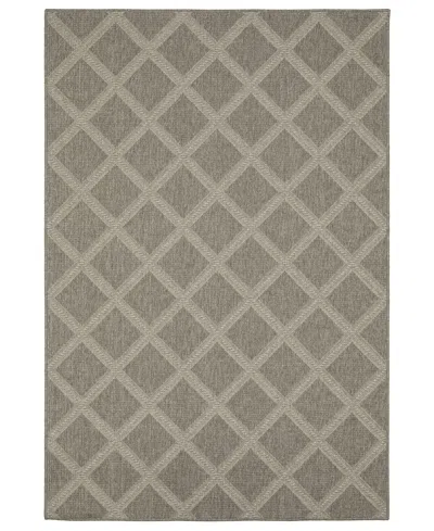 Oriental Weavers Caicos Ca02n 7'10x10' Area Rug In Charcoal
