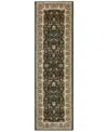 Oriental Weavers Closeout!  Kashan 108b Black/ivory 2'3" X 7'6" Runner Area Rug In Multi