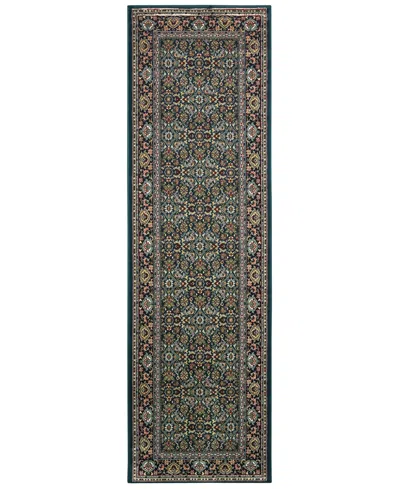 Oriental Weavers Closeout!  Kashan 180l Navy/multi 2'3" X 7'6" Runner Area Rug