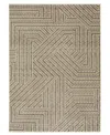 Oriental Weavers Echo Ech01 3'3"x5' Area Rug In Beige