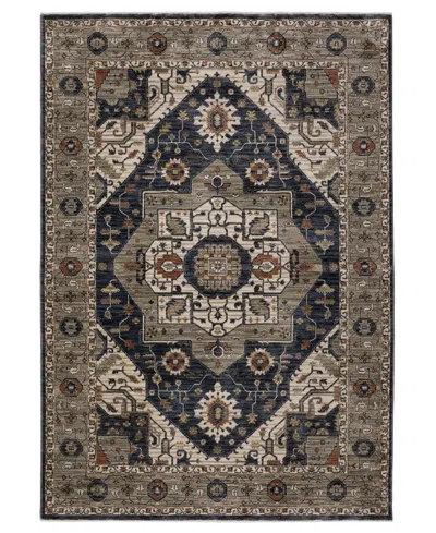 Oriental Weavers Eliana Eli07 6'7"x9'6" Area Rug In Blue