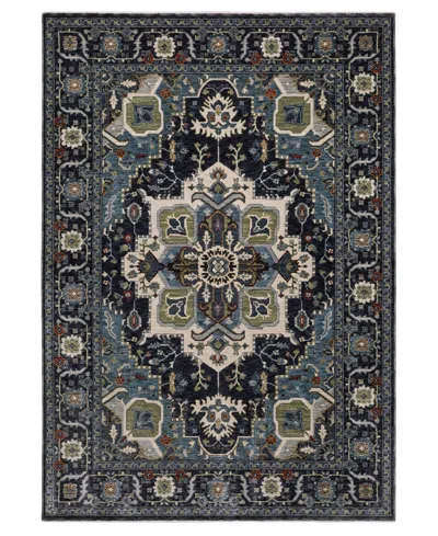 Oriental Weavers Eliana Eli09 2'3''x7'6'' Runner Area Rug In Blue