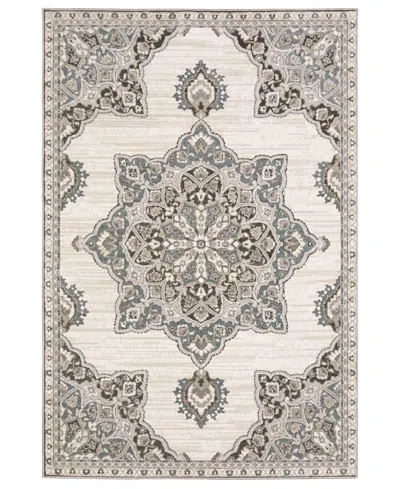 Oriental Weavers Ellington Ell01 3'10"x5'5" Area Rug In Gray