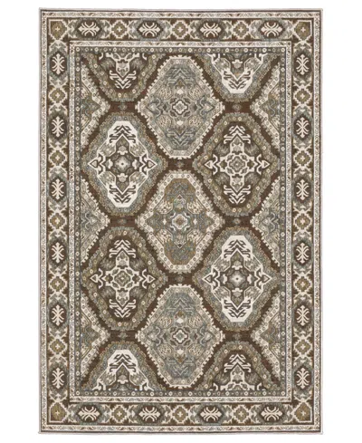 Oriental Weavers Ellington Ell03 5'3"x7'6" Area Rug In Brown