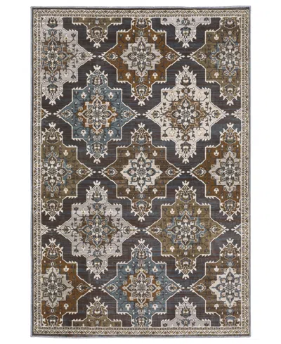 Oriental Weavers Ellington Ell07 3'10"x5'5" Area Rug In Brown