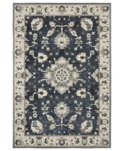 Oriental Weavers Ellington Ell08 6'7"x9'6" Area Rug In Blue