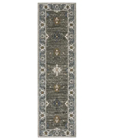 Oriental Weavers Ellington Ell09 2'3"x7'6" Runner Area Rug In Gray