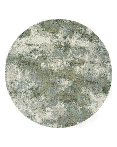 Oriental Weavers Evolution 8039e Round Rug, 7'10 X 7'10 In Blue/green