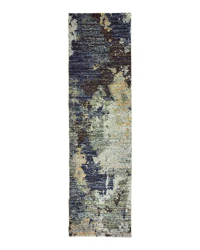 Oriental Weavers Evolution 8049b Runner Rug, 2'3 X 8' In Navy/blue