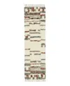 Oriental Weavers Axis Ax06a Runner Area Rug, 2'3 X 7'6 In Ivory